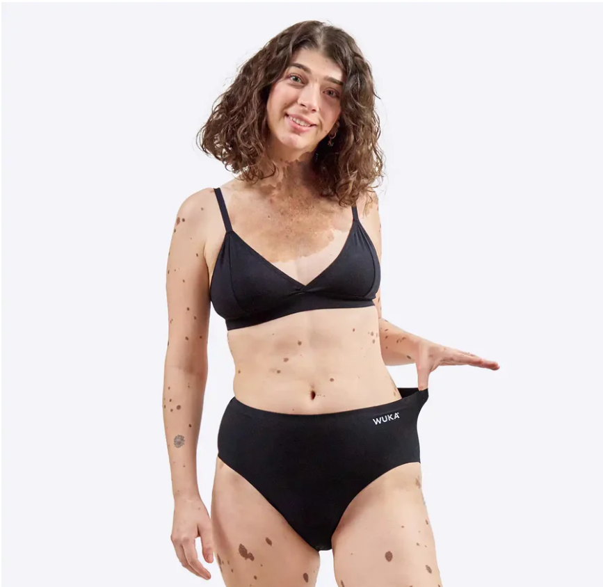 WUKA Stretch de algodon talle medio flujo abundante  Negro - XL-4XL